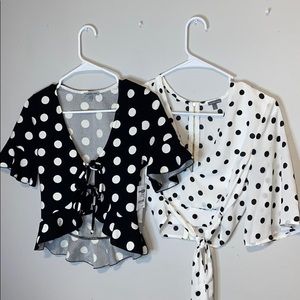 TWO Polkadot Blouse set